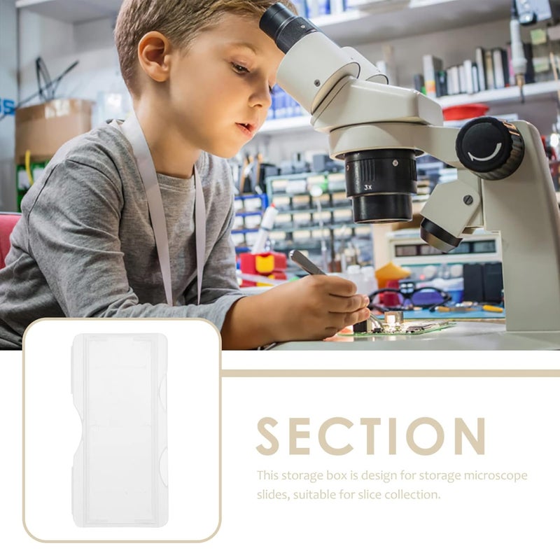 klarako Specimens Slide Holder Terrarium Microscope Slide Bag Set White: 100pcs Microscope Slide Holder Individual Plastic Microscope Slide Storage Box for Lab Plastic Containers - Image 5