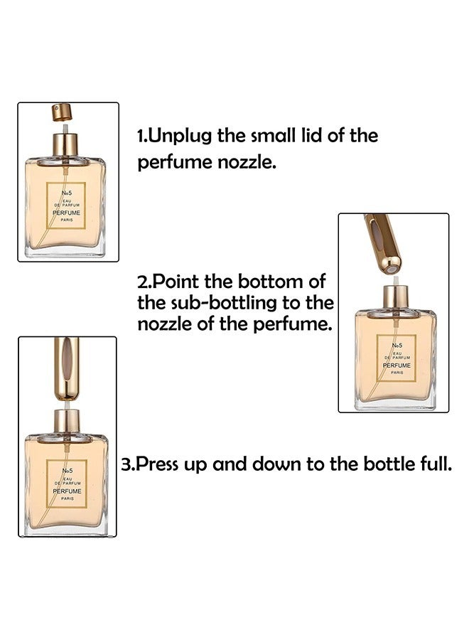 زجاجة عطر صغيرة محمولة قابلة لإعادة الشحن رذاذ ، والسفر من الضروريات ، اكسسوارات السفر 4 حزم 5 مل / 0.2 - Image 3