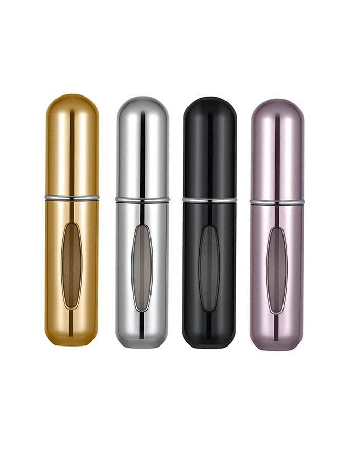 زجاجة عطر صغيرة محمولة قابلة لإعادة الشحن رذاذ ، والسفر من الضروريات ، اكسسوارات السفر 4 حزم 5 مل / 0.2 - Image 1