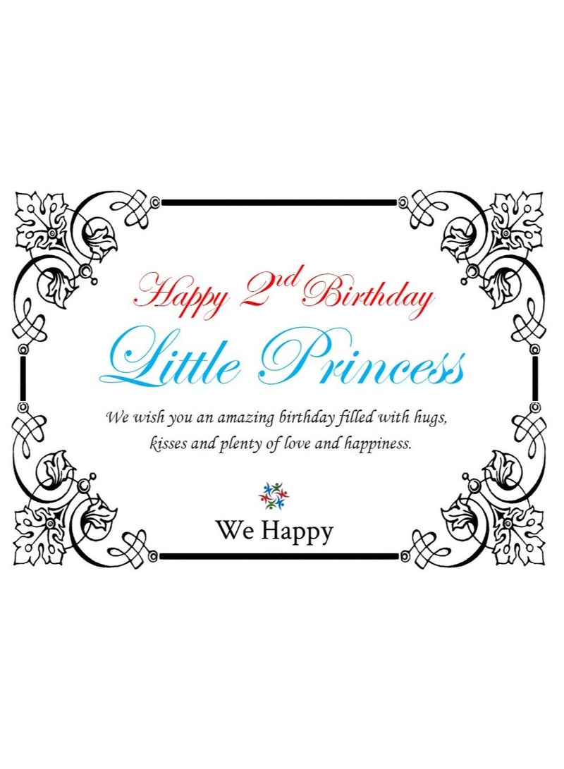 وي هابي نحن سعيد 2 عيد ميلاد طفل بنات اللباس 3 أجهزة الكمبيوتر الأميرة زي - Image 4