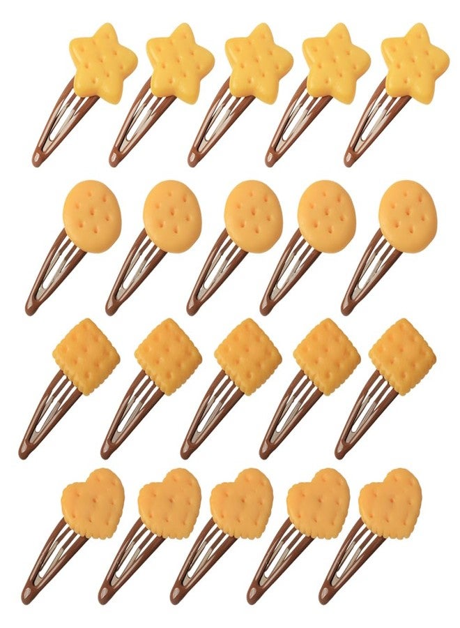Ximimark Biscuit Hair Clips - 20 Assorted Snap Clips for Non-slip Side and Bangs styles Cre - Image 1