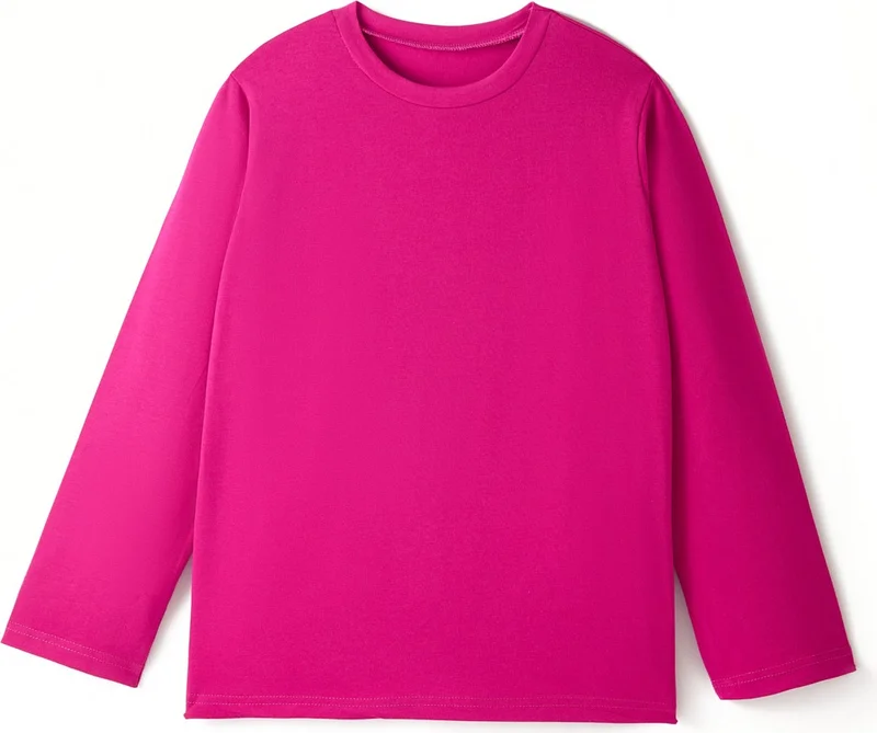 JUNE Kids Packaged Long Sleeve 2-Pack Plain T-Shirt