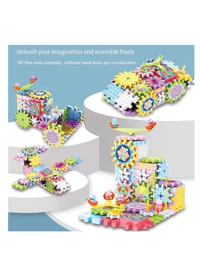 213 Pieces Electric Building Blocks Gear Toys Set Educational DIY Construction Plastic Building Blocks Toy Fun Learning Building Blocks Children Birthday Gift - Image 5