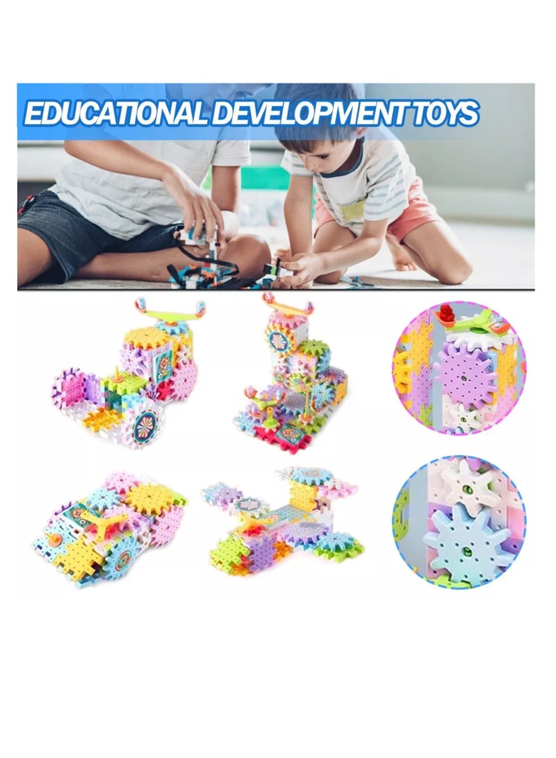213 Pieces Electric Building Blocks Gear Toys Set Educational DIY Construction Plastic Building Blocks Toy Fun Learning Building Blocks Children Birthday Gift - Image 4