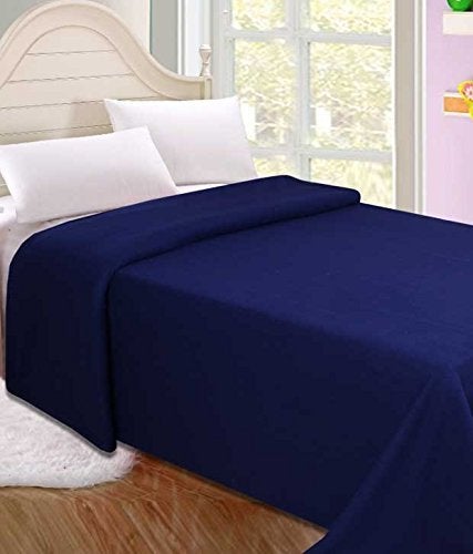 Goyal's ® Double Fleece Blanket Blue & Coffee Set of 2 - Image 2