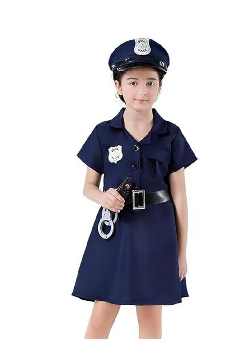RATSAW Girls Police Costume Costumes for Kids Role Play Kit with Gift Accessories Suitable for Children 100-130cm - Image 3