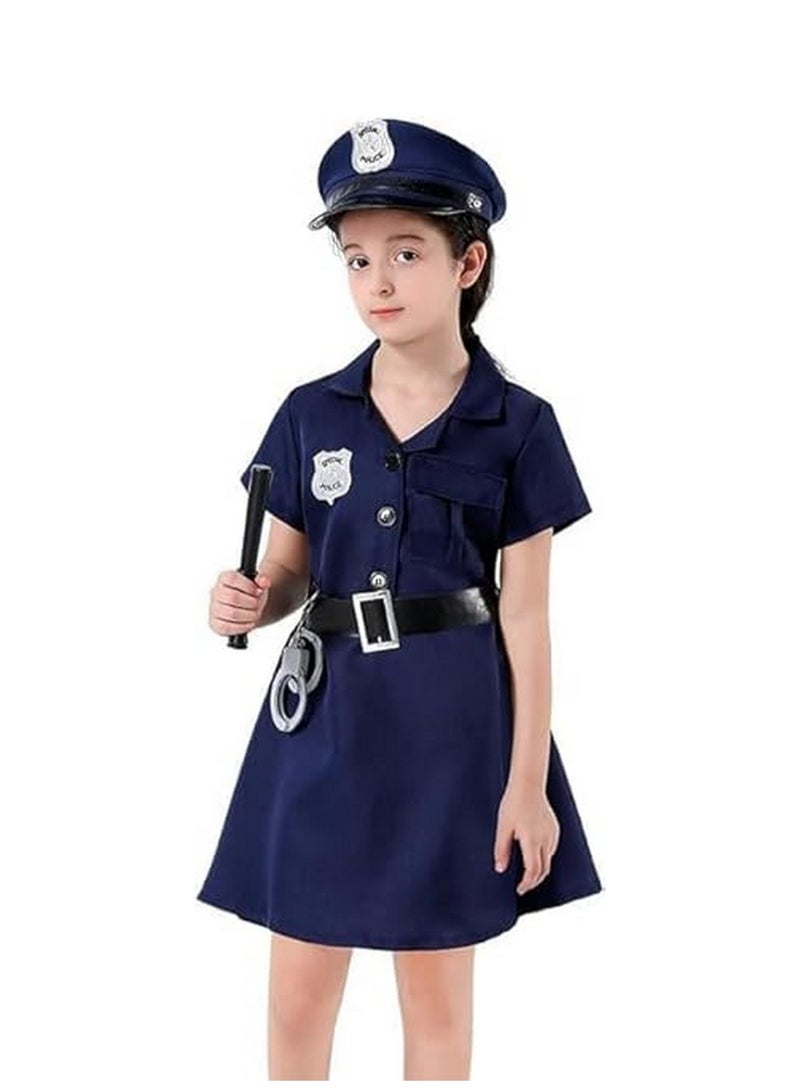 RATSAW Girls Police Costume Costumes for Kids Role Play Kit with Gift Accessories Suitable for Children 100-130cm - Image 4