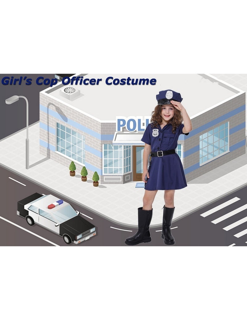 RATSAW Girls Police Costume Costumes for Kids Role Play Kit with Gift Accessories Suitable for Children 100-130cm - Image 5