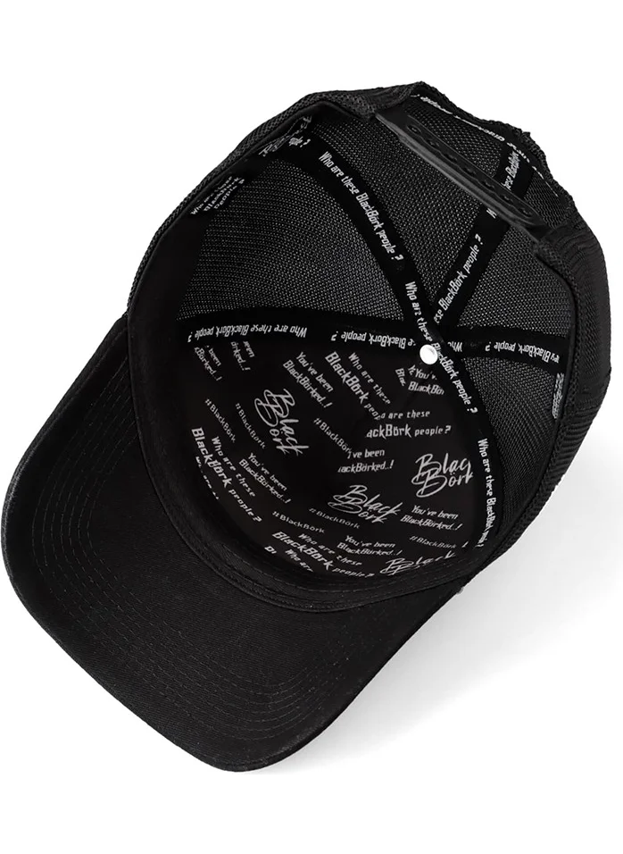 Black Börk V1 Trucker Wake Up - Unisex Black Hat (Cap) with 2CS Code Logo