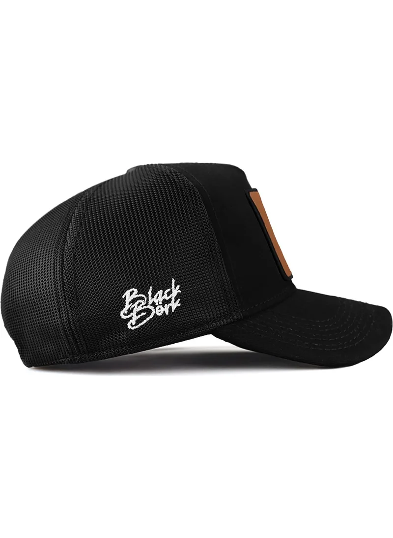 Black Börk V1 Trucker Wake Up - Unisex Black Hat (Cap) with 2CS Code Logo