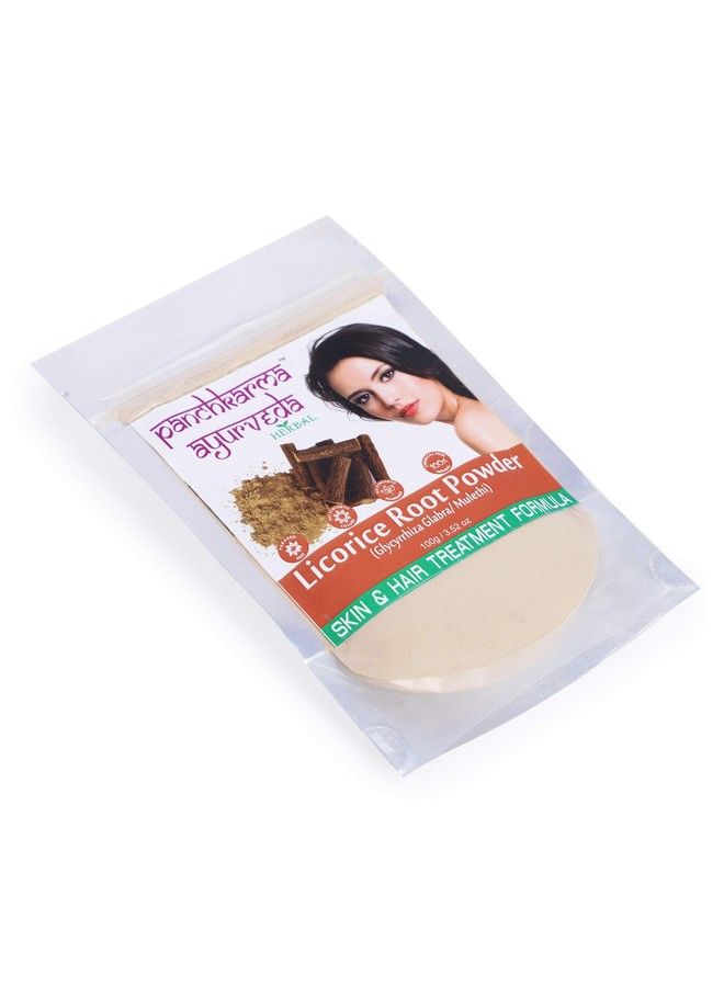 PANCHKARMA AYURVEDA Herbal & Natural Licorice Root Powder (Glycyrrhiza Glabra/Mulethi) For Fairness Suntan Acnespot Face Pack & Hair Shine Hairfall Hair Pack (100G) - Image 3