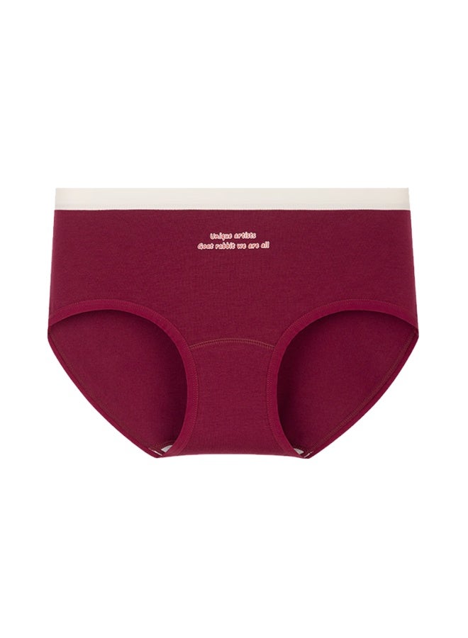 Deanfun 10a Antibacterial Pure Cotton Crotch Mid-waist Red Lucky Wedding Women's Shorts 3-pack Gift Box L - Image 5