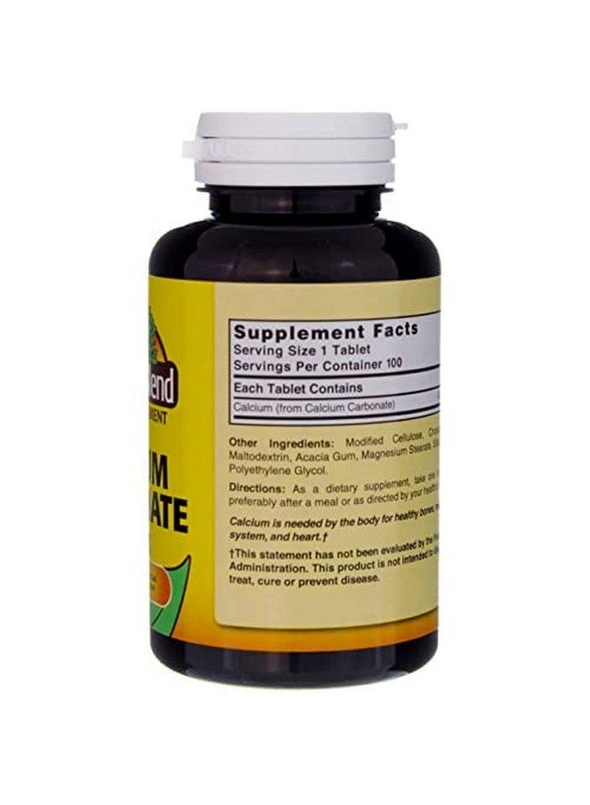 Nature's Blend كربونات الكالسيوم النقية من ناتشرز بليند 600 ملغ 100 قرص - Image 5