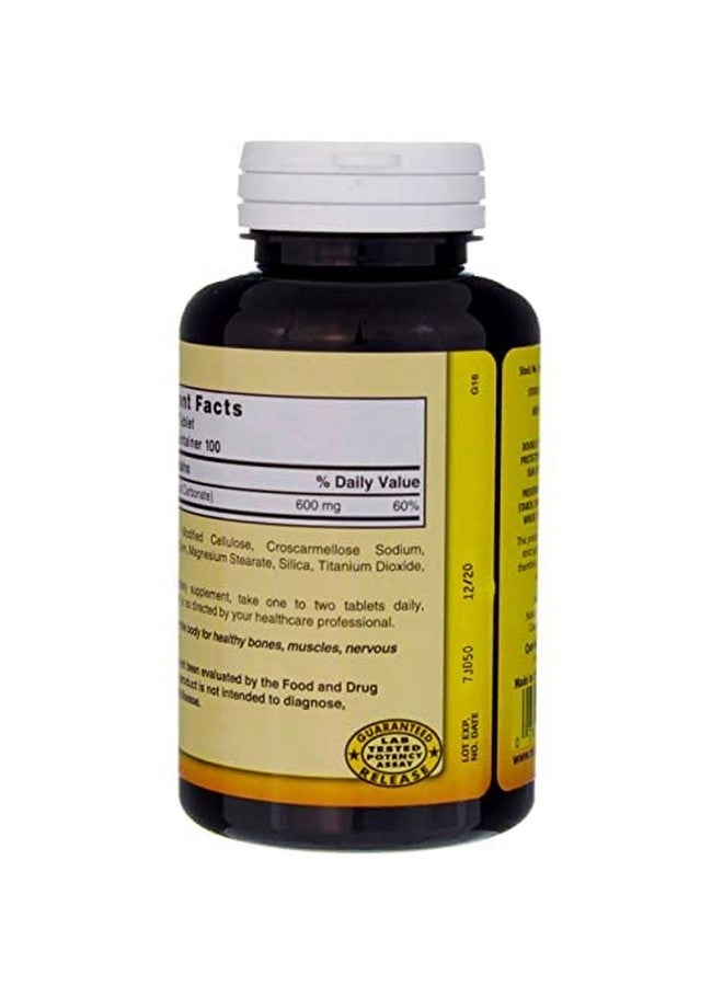 Nature's Blend كربونات الكالسيوم النقية من ناتشرز بليند 600 ملغ 100 قرص - Image 4