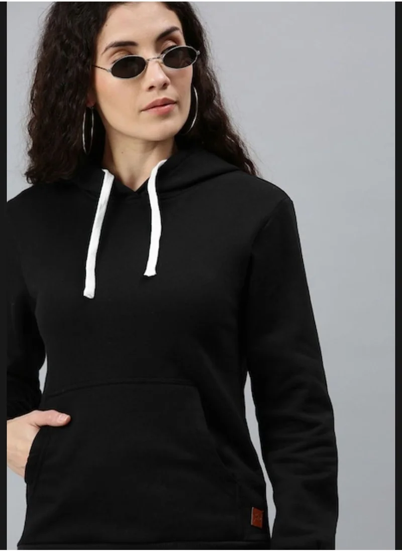 Campus Sutra Front Pocket Printed Hoodie