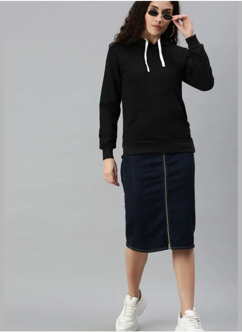 Campus Sutra Front Pocket Printed Hoodie
