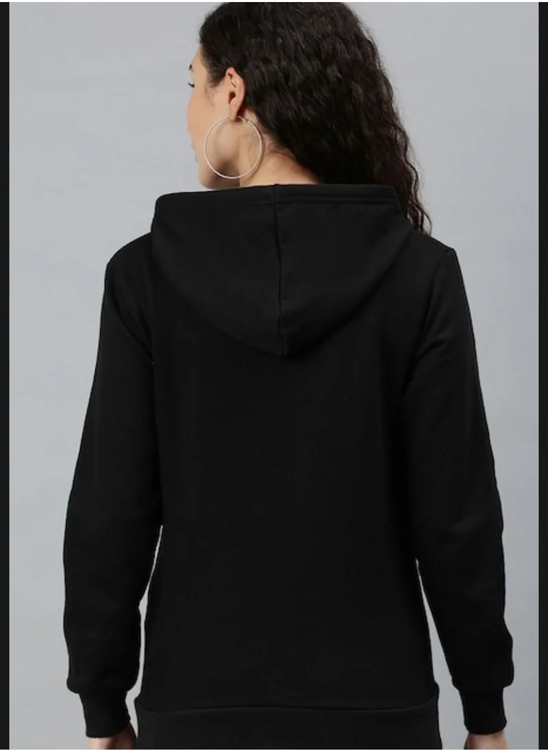 Campus Sutra Front Pocket Printed Hoodie