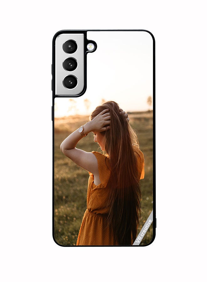 VR CREATIVE Protective Case Cover For Samsung Galaxy S22 5G Sunset Girl Design Multicolour - Image 1