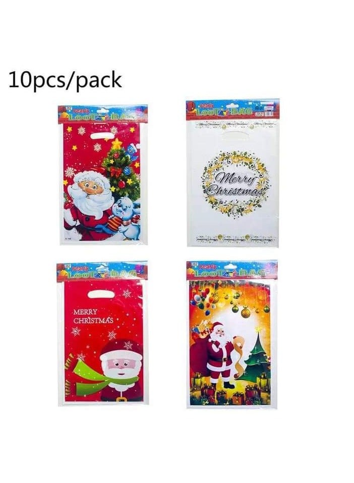 Christmas 2025 Printed Christmas bags Heavy material Package bag: 10 pieces Size: 16.5*25 cm  - Image 2