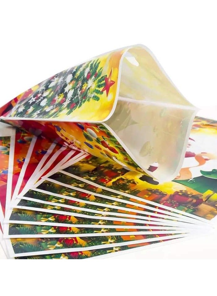 Christmas 2025 Printed Christmas bags Heavy material Package bag: 10 pieces Size: 16.5*25 cm  - Image 4