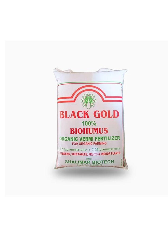 Black Gold - Black Gold Organic Vermi Fertilizer For All Plants 1Kg is a High Quality Nutrient Rich Compost Made from Earthworm Castings. - Image 1