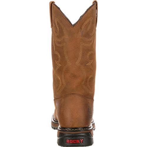 ROCKY Original Ride Branson Roper Waterproof Western Boots, Aztec Crazy Horse, Size 15(ME) - Image 5