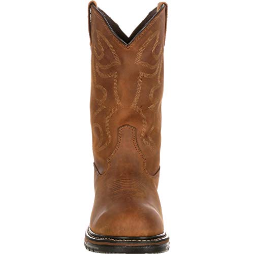 ROCKY Original Ride Branson Roper Waterproof Western Boots, Aztec Crazy Horse, Size 15(ME) - Image 4