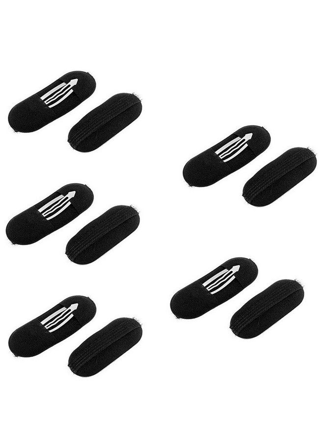 erioctry 10 قطع من مشابك الشعر الإسفنجية السوداء ذات النتوءات المرفوعة ومشبك إدخال الشعر برأس سحري ومشابك الشعر ودبابيس الشعر ومصفف الشعر وصانع الشعر ووسادة شعر الكعكة للنساء والفتيات - Image 2