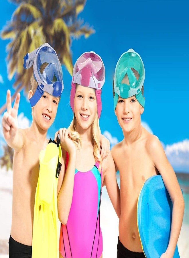 Jolfay Panoramic Snorkle Masks Full face, Snorkeling Swim Mask, Full Face Swimming Mask, Snorkeling Gear for Adults-Youth, Diving Mask, Underwater Scuba Face Mask, Snorkel Equipment (S/M) Pink - Image 5