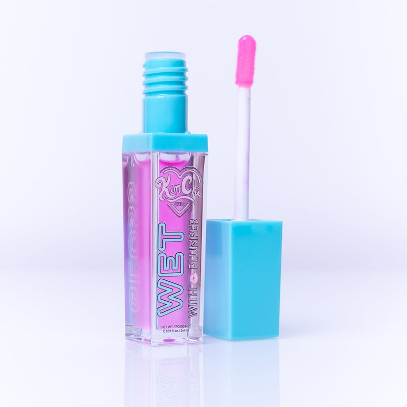 Kimchi Chic Beauty High Shine Wet Gloss Lip Plumping Lip Gloss, High Shine, Non-Sticky, Super Lightweight and Vegan Lip Gloss, Translucent Hot Pink, 03 Miami, 5.6ml - Image 2