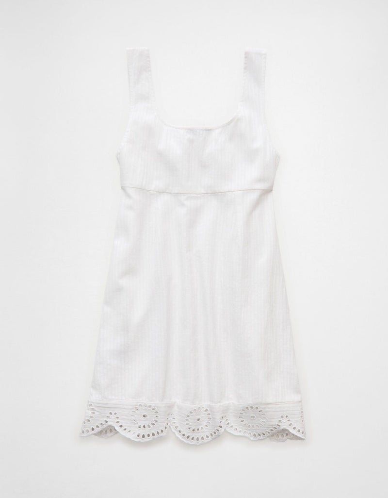 American Eagle AE Scoop Neck Embroidered Mini Dress - Image 2