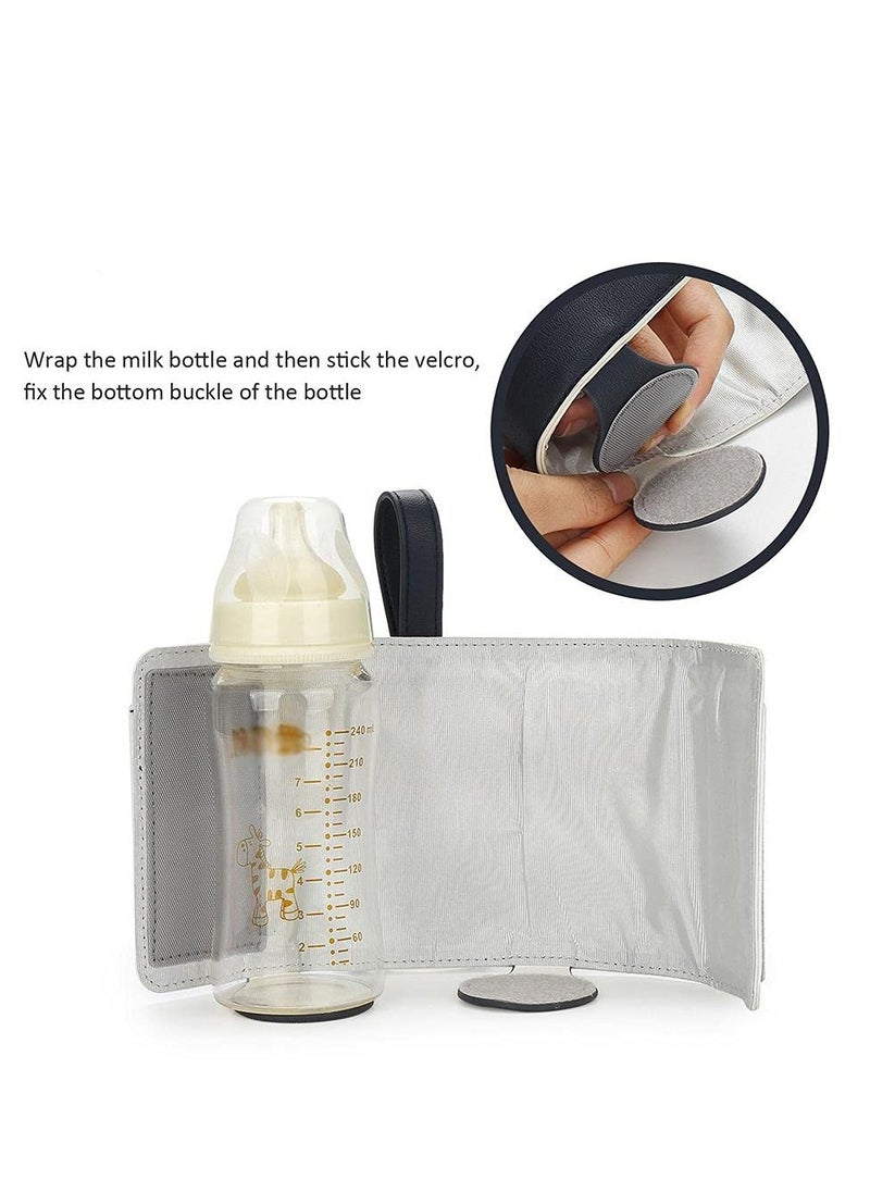 Generic Portable Bottle Warmer, with 3 Temperature Control, Travel Smart Insulation Milk Bottle Cover Bag, USB Baby Bottle Warmer for Breastmilk or Formula for Travel and Other Outdoor Activities  - Image 4