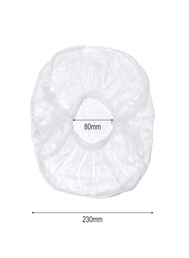 WAONIQ 100PCS Disposable Shower Caps, Thick Waterproof Transparent Hair Caps for Women & Men,Clear Plastic Bath Caps for Home, Salon, Hotel, Travel, Deep Conditioning, Hair Care, Food Service - Image 2