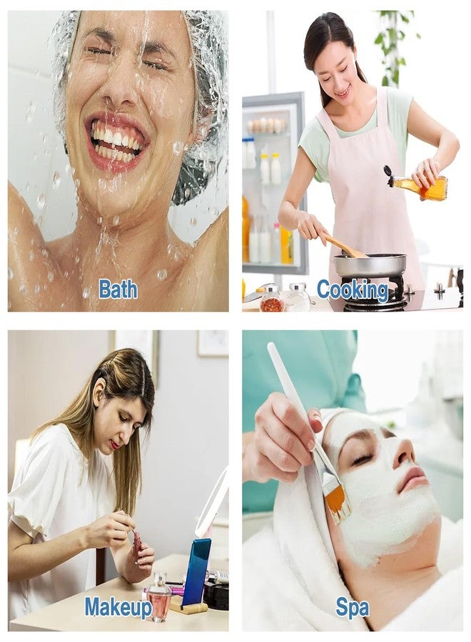 WAONIQ 100PCS Disposable Shower Caps, Thick Waterproof Transparent Hair Caps for Women & Men,Clear Plastic Bath Caps for Home, Salon, Hotel, Travel, Deep Conditioning, Hair Care, Food Service - Image 5