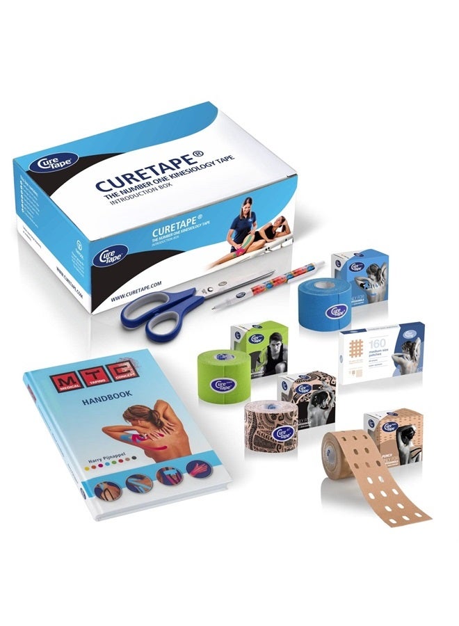 CureTape عرض مقدمة شريط العلاج الطبيعي | 4 × شريط العلاج الطبيعي العلاجي | كتاب شريط العلاج الطبيعي | مقصات متميزة | CrossPatches من CrossLinq | أفضل شريط طبي | CureTape - Image 1