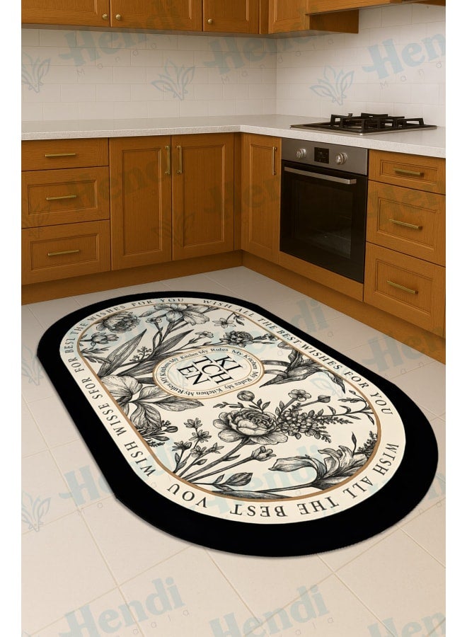 Hendi Mandala Anti-Slip Printed Kitchen Floor Rug, Soft Velvet Face, Multiple Sizes Availbale For Ultimate Comfort and Style - Image 1