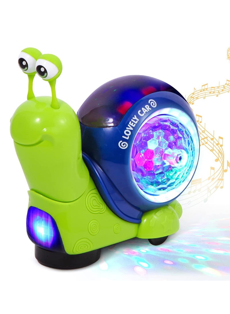 SYOSI Crawling Snail Baby Toy, Kids Musical Snail Interactive Toy with Sensor Obstacle Avoidance, Musical Light up Crawling Toys, Early Learning Educational Toys for 6 9 12 Months Kids Infants Baby - Image 1