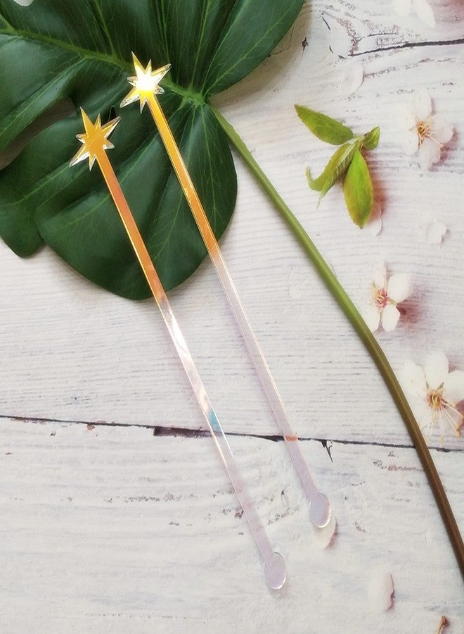 XIAOYUE Pack of 20 North Star Stir Sticks, Cocktail Drink Stir Sticks, Acrylic Mad Men Style Drink Stirrers for Party Decorations (Rainbow) - Image 4