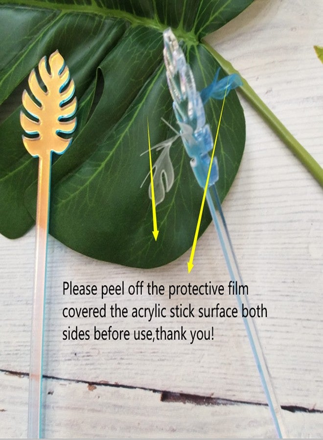 XIAOYUE Pack of 20 North Star Stir Sticks, Cocktail Drink Stir Sticks, Acrylic Mad Men Style Drink Stirrers for Party Decorations (Rainbow) - Image 2