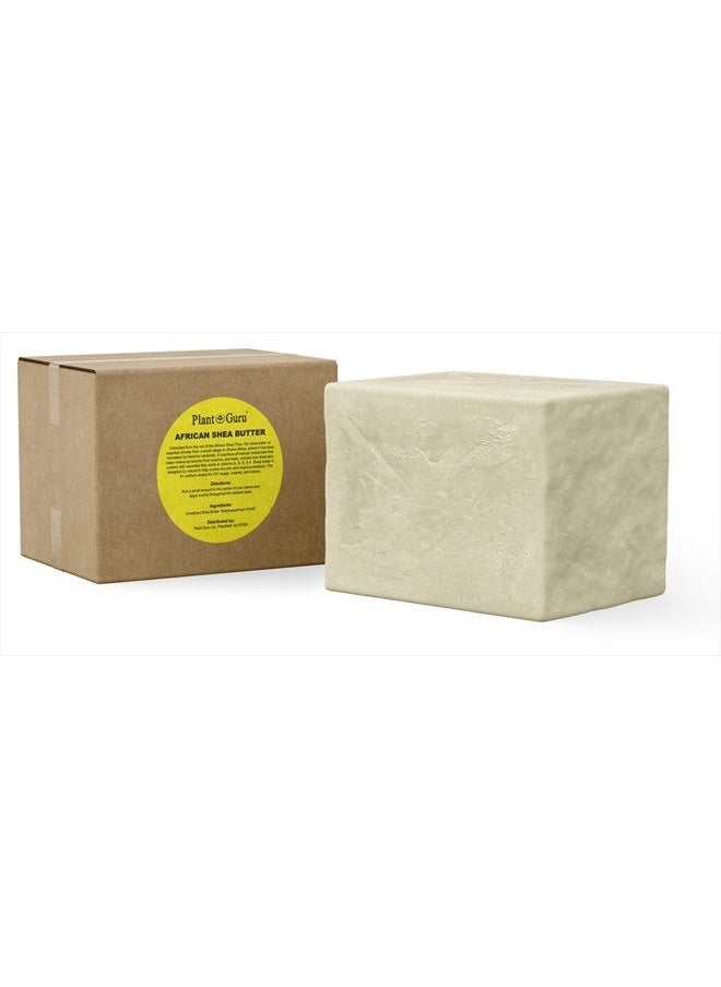 Plant Guru Raw African Shea Butter 5 lbs. Bulk Block 100% Pure Natural Unrefined IVORY - Ideal Moisturizer For Dry Skin, Body, Face And Hair Growth. Great For DIY Soap and Lip Balm Making.  - Image 4
