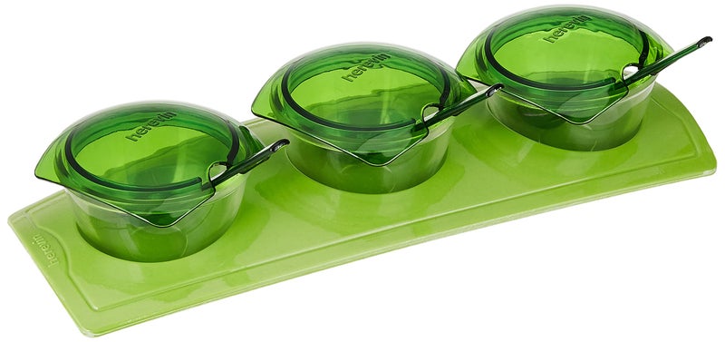 Herevin Imperia Snacks Serving Set with Spoon and Cover, 3-Pieces, Color May Vary - Image 1