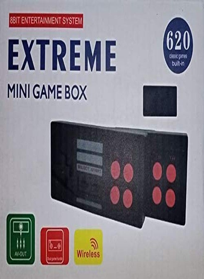 GAMENOPHOBIA Video Game Console for Kids - Plug & Play Wireless for up to 2 Players, 8-Bit Retro Games, Black - Image 1