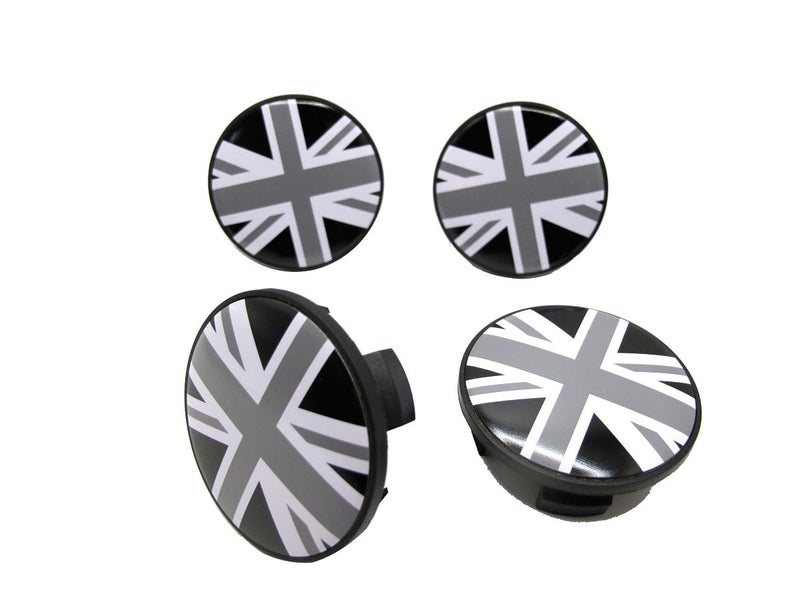 ATEX BlackGray Union Jack Wheel Hub Center Cover for Cooper MK2 54 mm Replacement 20072013