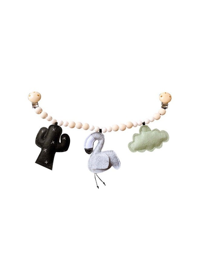 Ins Decorative Nordic Baby Bracelet Pacifier Clip Pacifier Chain Molar Educational Toy Baby Car Clip Bracelet-Color:Baby Car Clip: 19  - Image 1