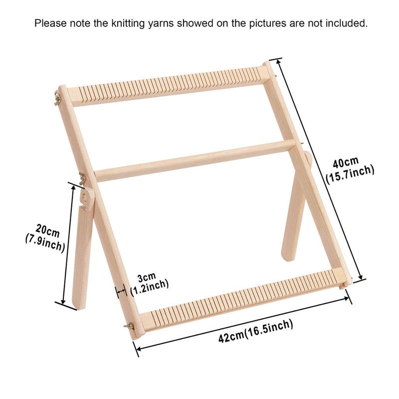 WILLOWDALE Weaving Loom, 16.5" L x 15.7" W Wooden Loom Kit,Tapestry Loom for Creative DIY Weaving Art & Crafts, Ideal for Kids, Beginners, Adults - Image 2