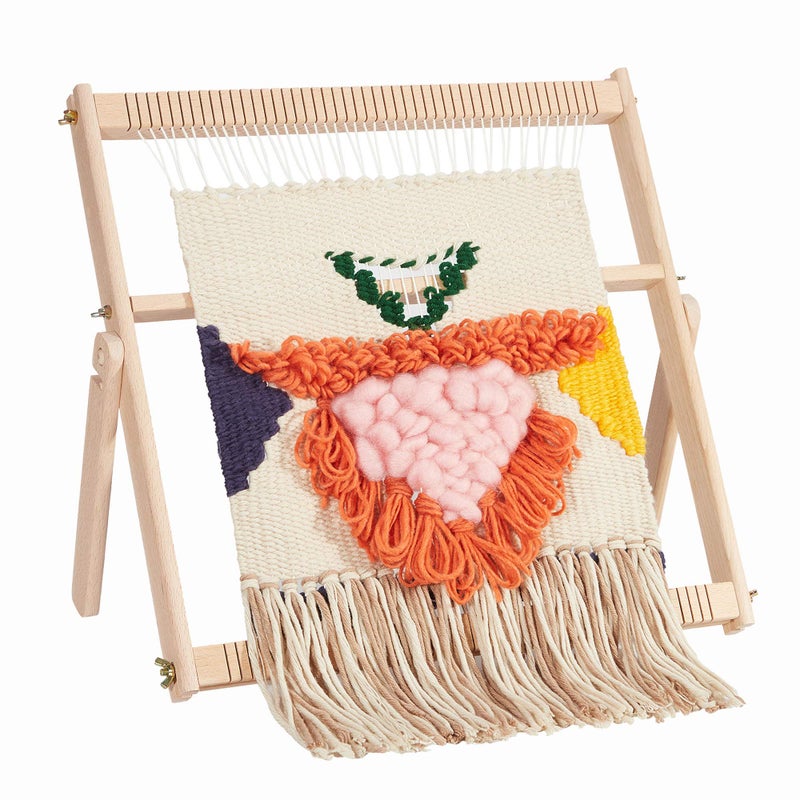 WILLOWDALE Weaving Loom, 16.5" L x 15.7" W Wooden Loom Kit,Tapestry Loom for Creative DIY Weaving Art & Crafts, Ideal for Kids, Beginners, Adults - Image 1