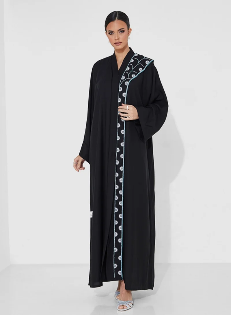Rosette Abaya Blue Pearl