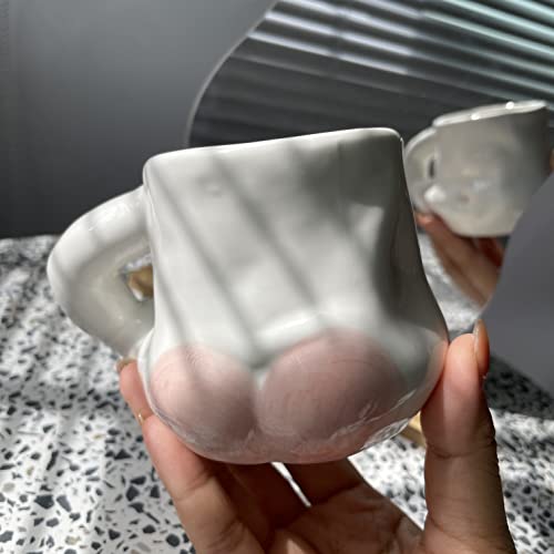 hesim Hand-Crafted Ceramic 14OZ Fat Belly Mug | Coffee Mug With Arm Handle | Fat Mug | Potbelly Coffee Mug | Father's Day Gift - Image 3
