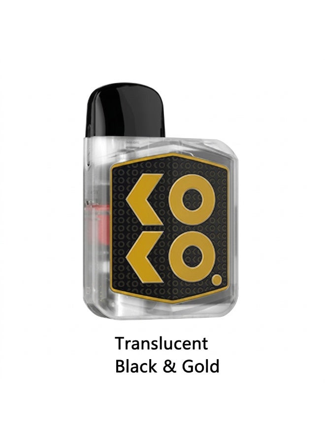 UWELL Caliburn Koko Prime Vision Translucent Black & Gold Vape Juice Refill Device Pod System E-liquid Capacity 2ML - Image 1
