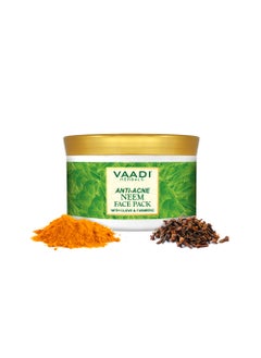 VAADI HERBALS Vaadi Herbals Antiacne Neem Face Pack with Clove  Turmeric  Herbal Face Pack  ALL Natural  Sulfate Free  Suitable for All Skin Types  600 gms 2116 Ounces 
